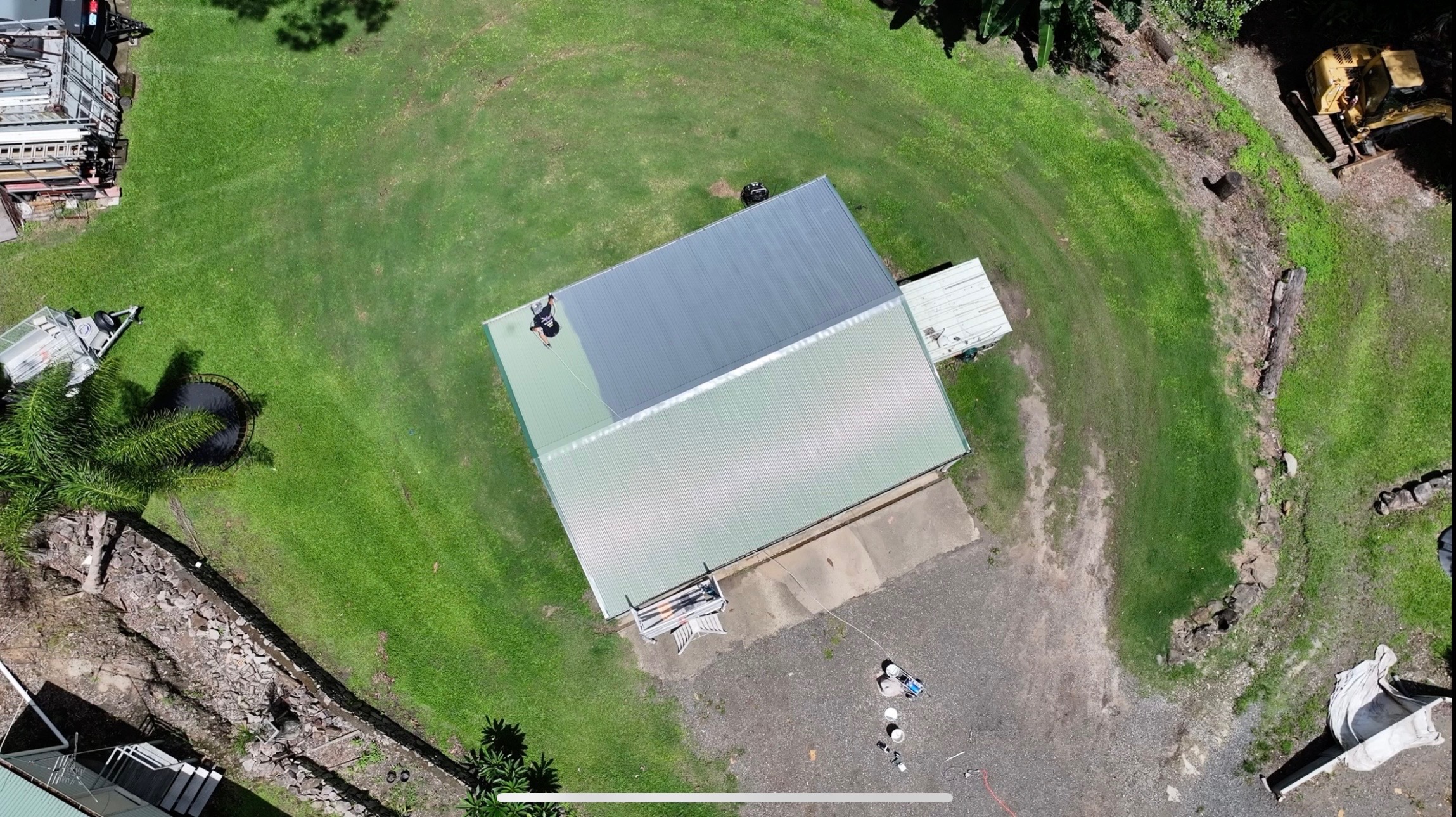 Roof painting project completed